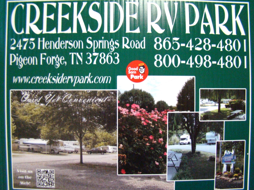 CAMPGROUND PIGEON FORGE TN - CREEKSIDE RV PARK - GOOD SAM PARK #1 CHOICE  RV Park Pigeon Forge 